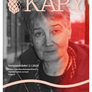 KÄPY-vertaistukilehden 2/2025 kansi, jossa Leena Vilkka